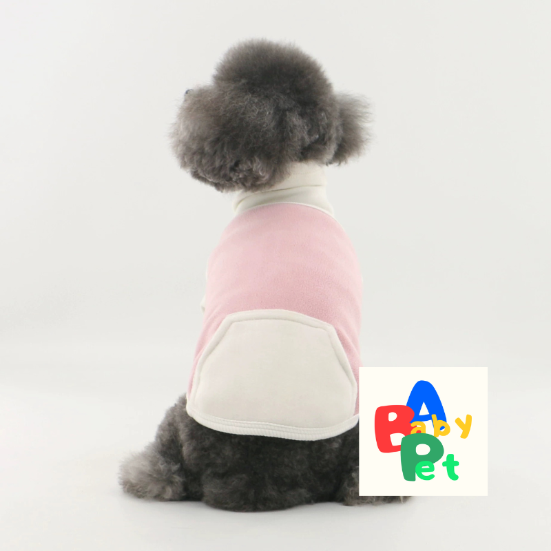 Thick Fleece/Snow Fox Fleece Vest for Pets, Color Blocking, Extra Thick, Suitable for Cats, Dogs, and Teddy Bears (Vest Only)