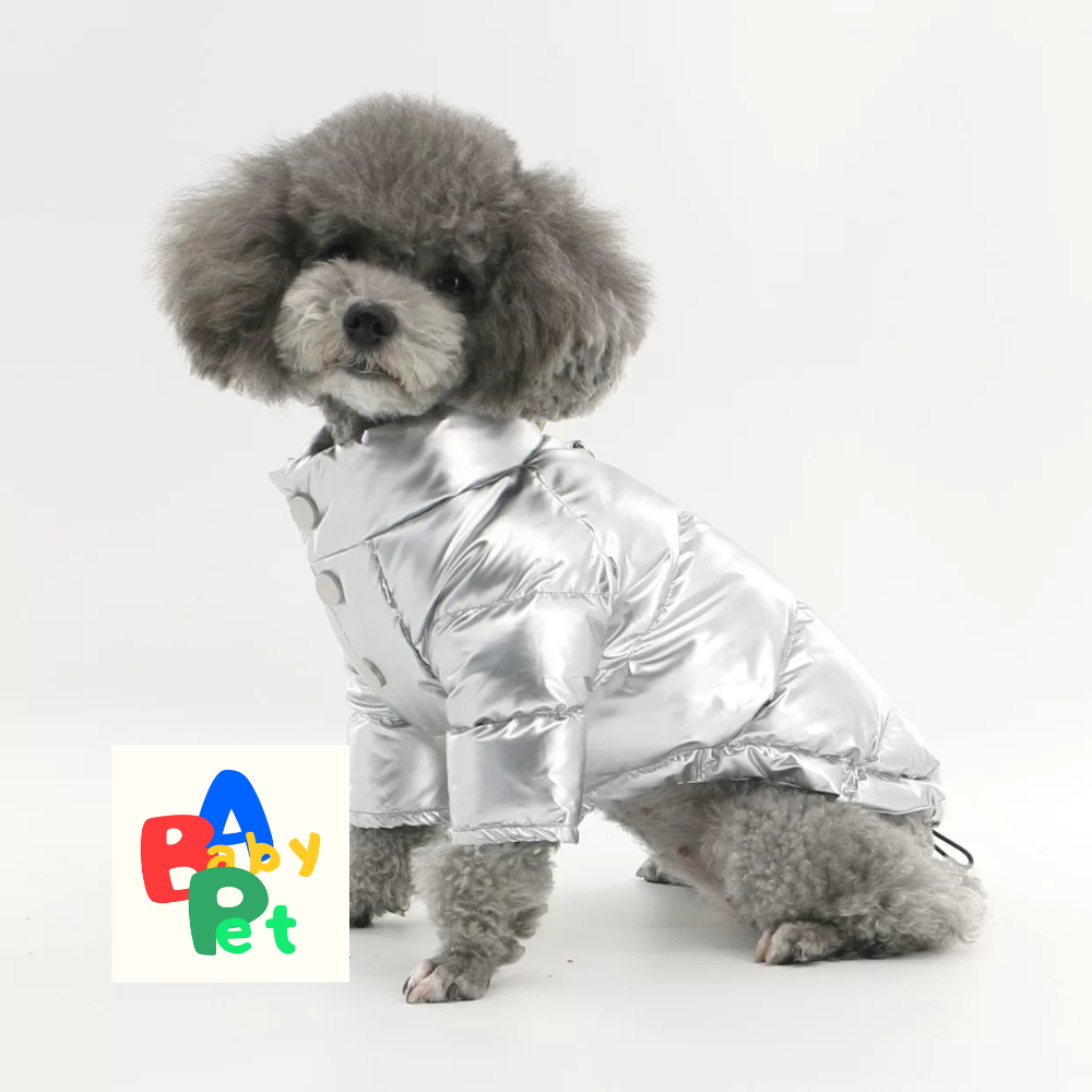 Original Autumn/Winter Thick Warm Space Silver Two-Paw Down Jacket for Dogs