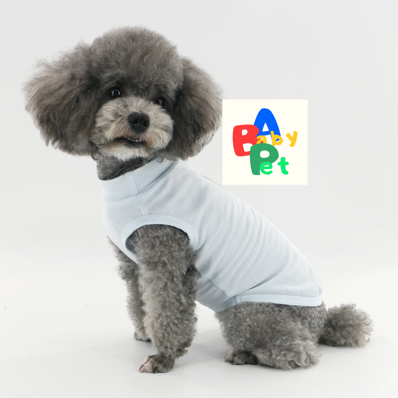 Original pet spring/summer lightweight super stretchy and soft ribbed vest for Teddy, Bichon, and Schnauzer