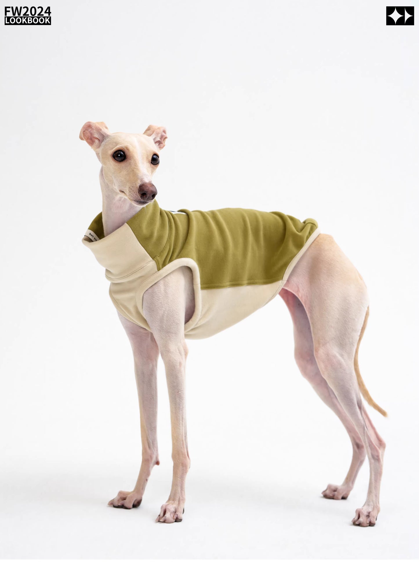 Antistatic, warm, elastic ginger-warm Tencel vest, Bedlington Little Greyhound Whippet clothing