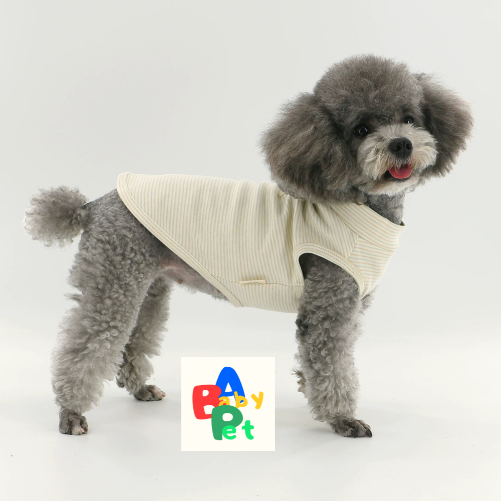 Original Spring/Autumn Pure Cotton Striped Dog Vest for Teddy Bears