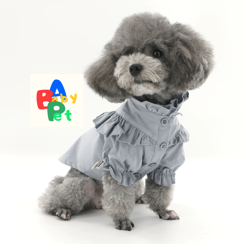 Original Pet-Style Spring/Autumn Thin Cotton Cute Lace Shirt for Teddy Dogs - Birthday Outfit