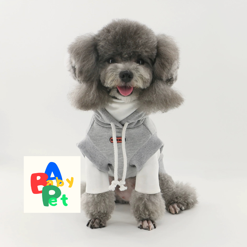 Original Pet Style Spring/Autumn Patchwork Hooded Sweatshirt Vest for Teddy and Bichon Frises