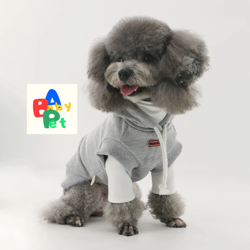 Original Pet Style Spring/Autumn Patchwork Hooded Sweatshirt Vest for Teddy and Bichon Frises