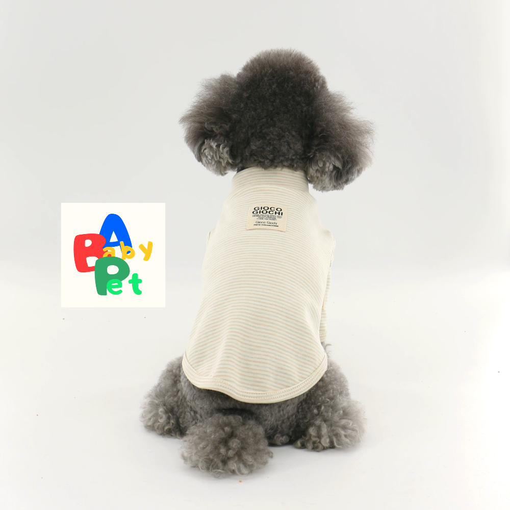 Original Spring/Autumn Pure Cotton Striped Dog Vest for Teddy Bears
