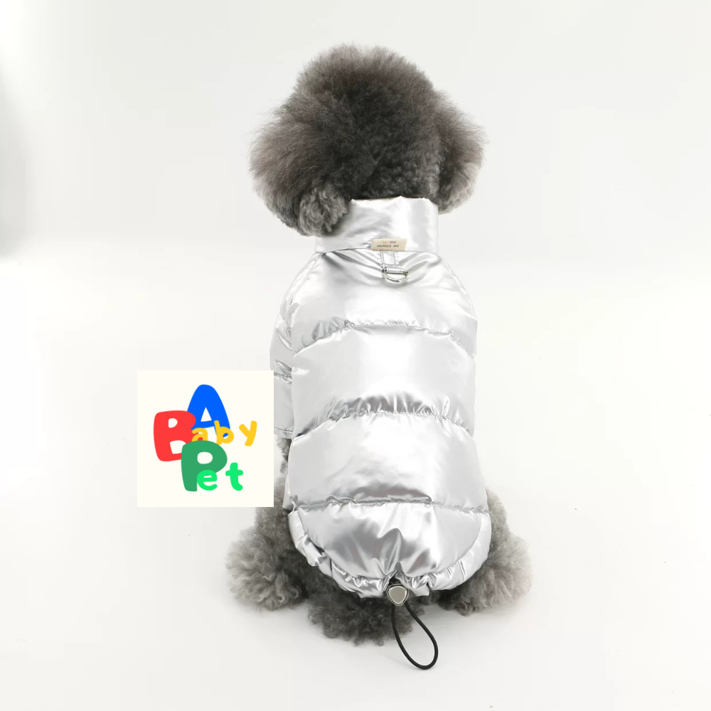 Original Autumn/Winter Thick Warm Space Silver Two-Paw Down Jacket for Dogs