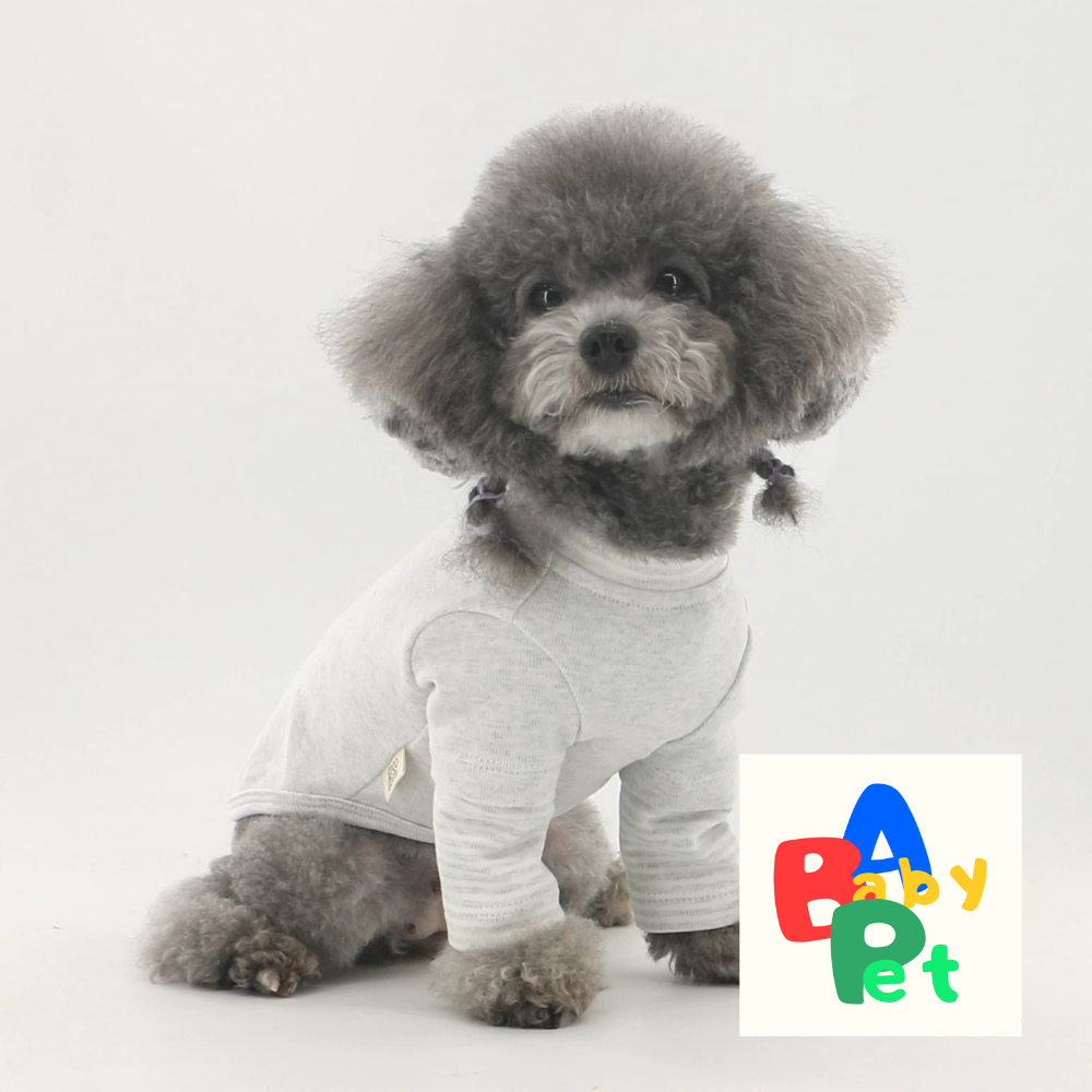 Original Pet Style Spring/Autumn Pure Cotton Striped Crew Neck Teddy Bear T-Shirt (Two-Piece Style)