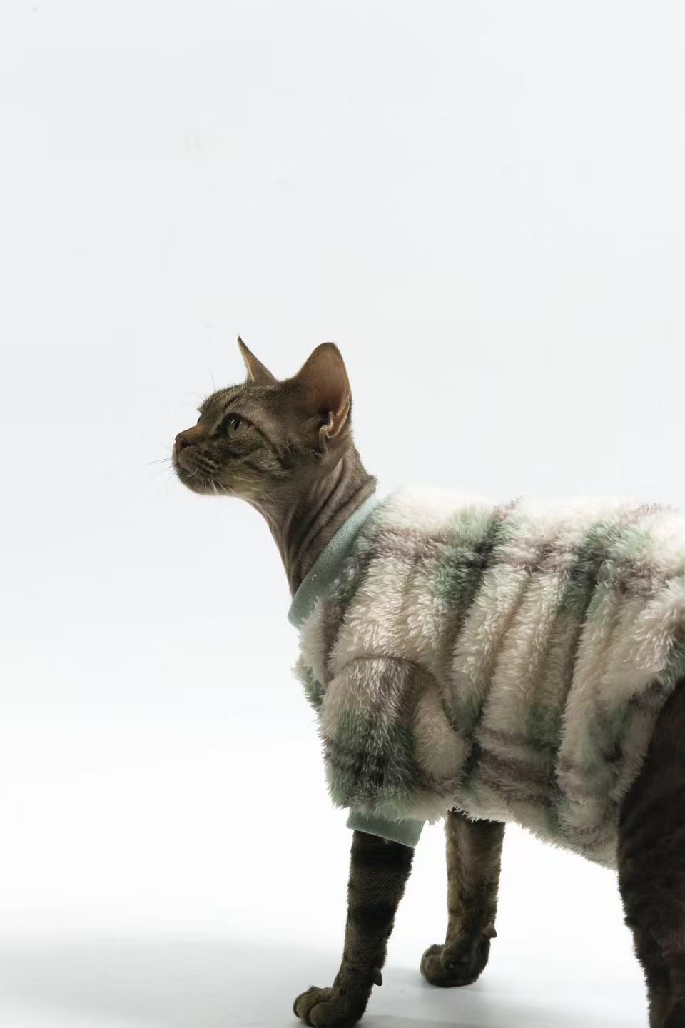 Hairless Cat Clothing: Sphynx & Devon Rex — Reversible, Soft Cotton Fleece for Warmth and Comfort (Winter Edition)