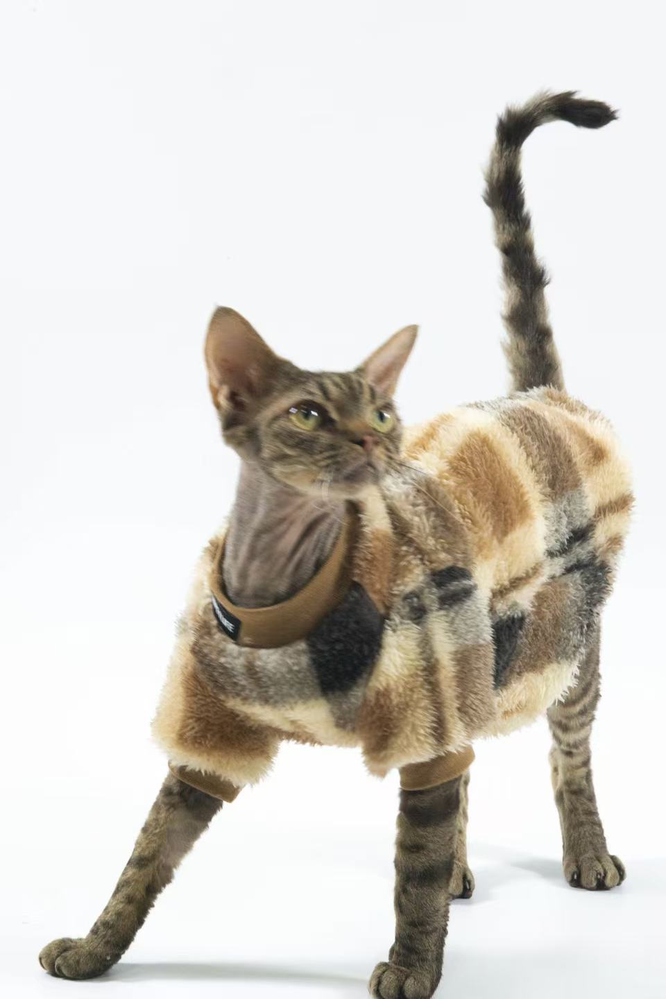 Hairless Cat Clothing: Sphynx & Devon Rex — Reversible, Soft Cotton Fleece for Warmth and Comfort (Winter Edition)