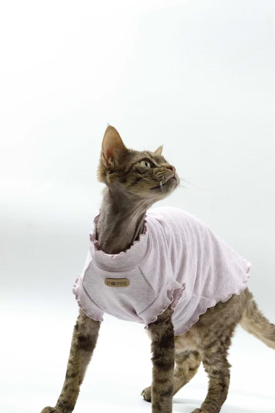 Hairless cat Sphynx Devon clothing breathable vest base layer high elastic pure cotton soft skin-friendly