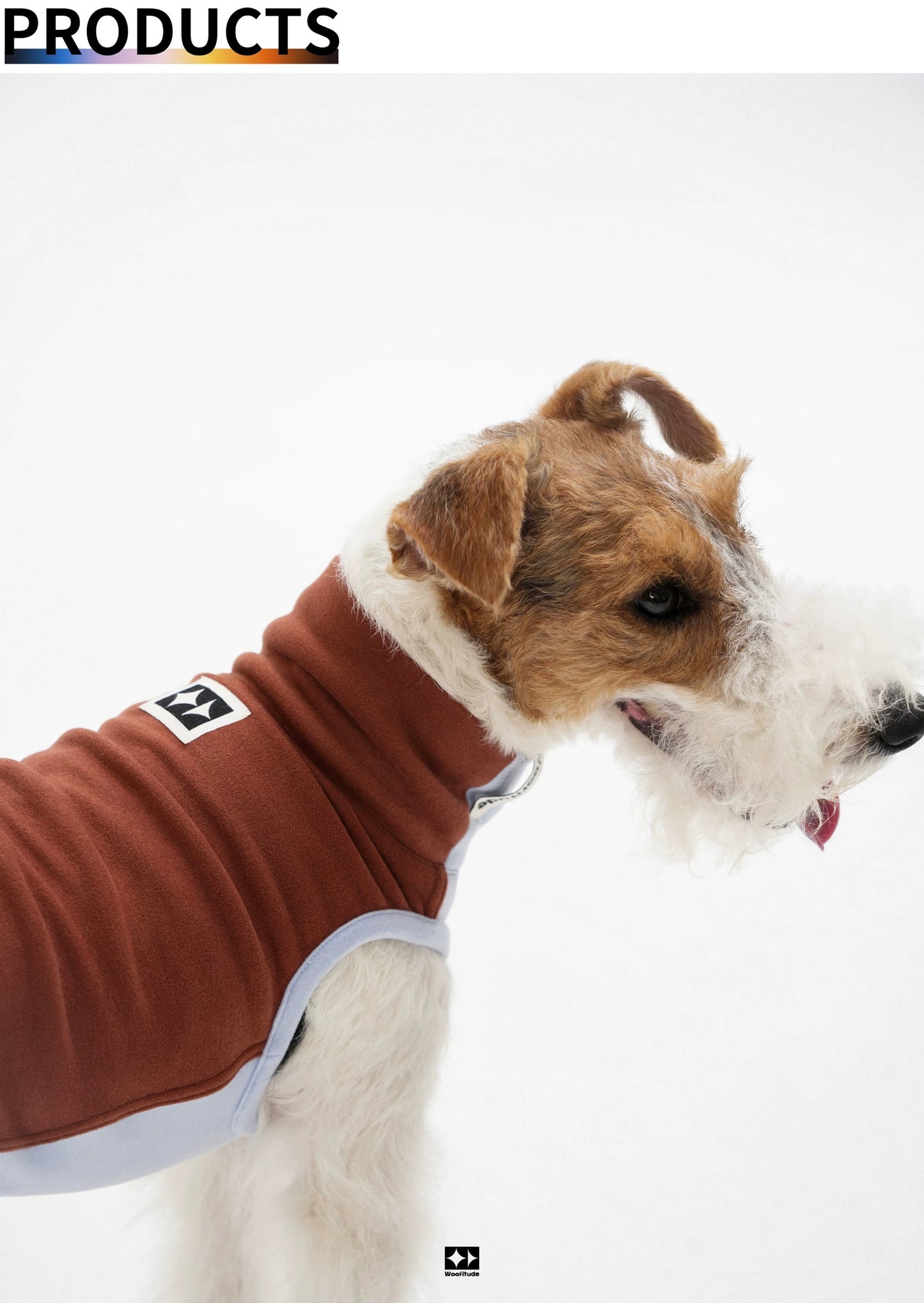 Antistatic, warm, elastic ginger-warm Tencel vest, Bedlington Little Greyhound Whippet clothing