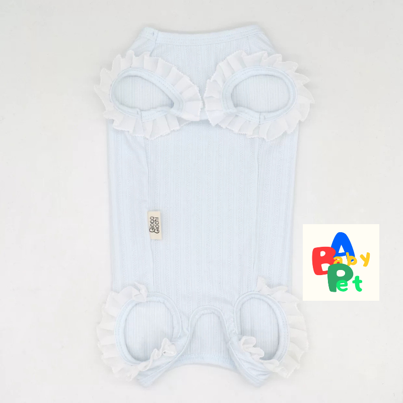 Spring/Summer Ultra-Thin & Super-Elastic Jacquard Lace-Up Vest for Post-Neutered Teddy Dogs