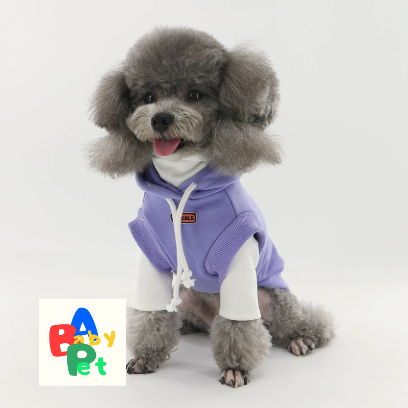 Original Pet Style Spring/Autumn Patchwork Hooded Sweatshirt Vest for Teddy and Bichon Frises