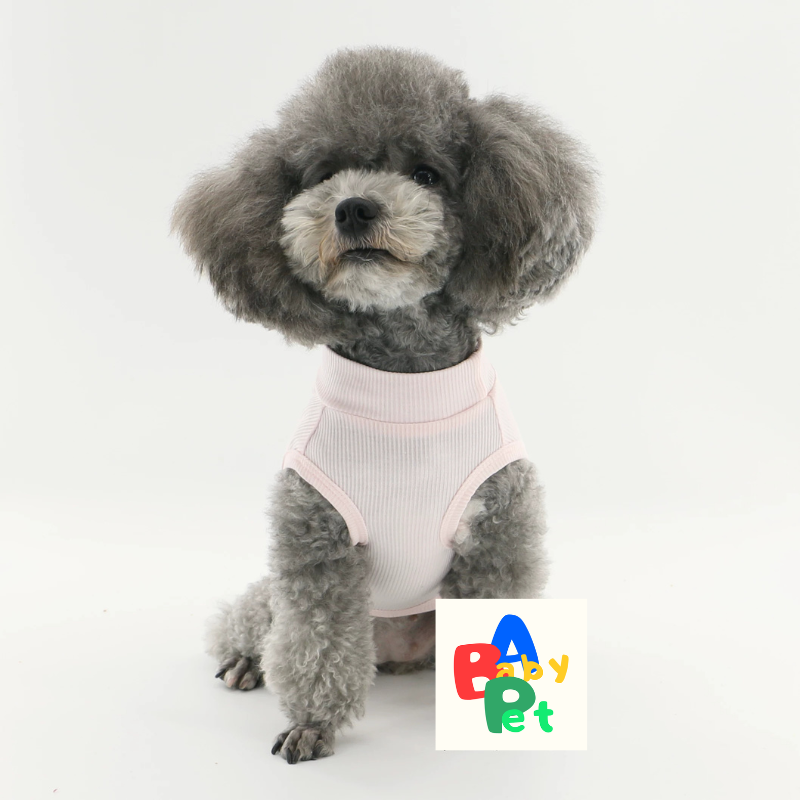 Original pet spring/summer lightweight super stretchy and soft ribbed vest for Teddy, Bichon, and Schnauzer