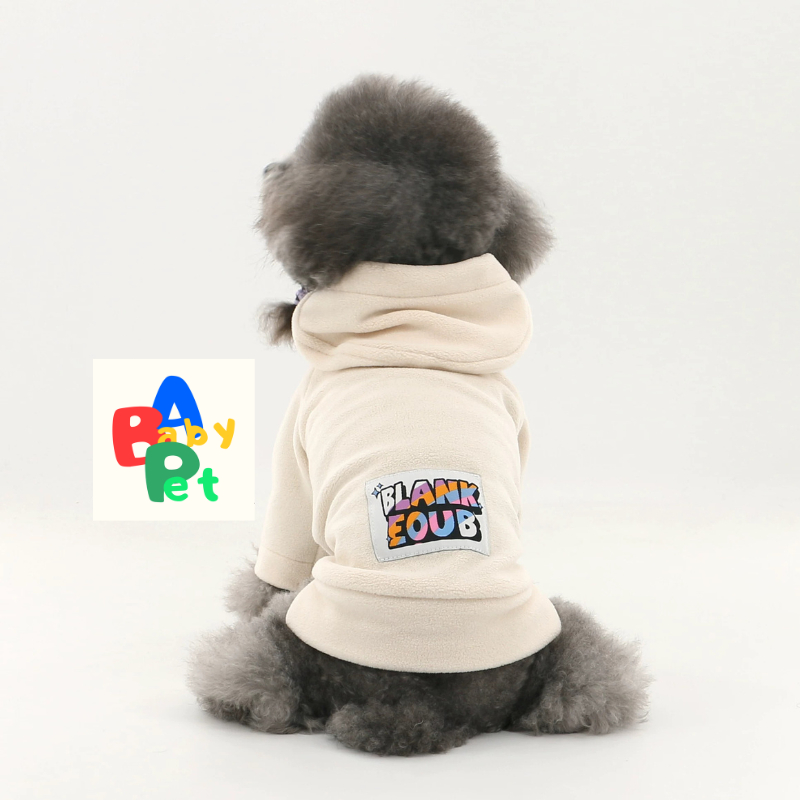 Original Autumn/Winter Thick Double-Sided Fleece Color-Blocked Hooded Sweatshirt for Teddy Dogs