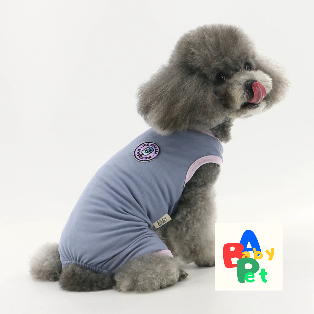 Summer Cooling Cotton Vest for Teddy Dogs (Post-Spaying/Neutering)