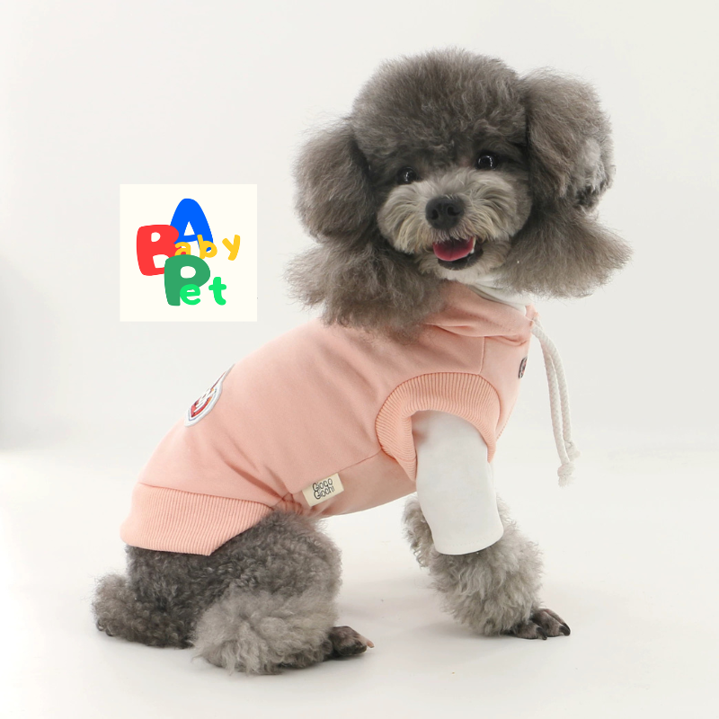 Original Pet Style Spring/Autumn Patchwork Hooded Sweatshirt Vest for Teddy and Bichon Frises