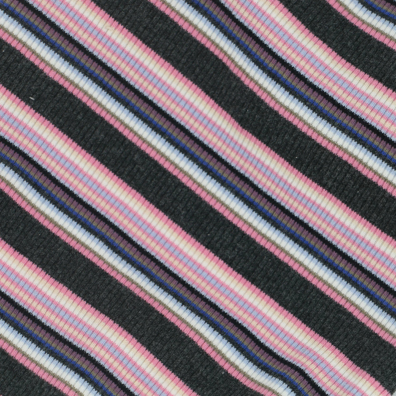Pet Spring/Autumn Thin Gray-Pink Striped Ribbed Pure Cotton T-Shirt for Teddy and Schnauzer