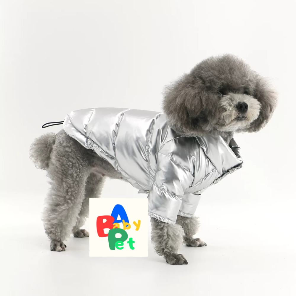 Original Autumn/Winter Thick Warm Space Silver Two-Paw Down Jacket for Dogs