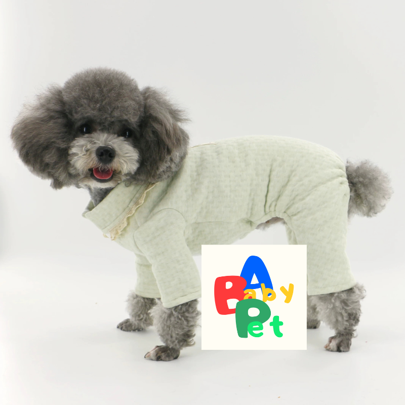 Original Spring/Autumn Thick Cotton-Padded Four-Legged Dog Teddy Onesie