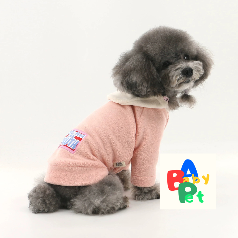 Original Autumn/Winter Thick Double-Sided Fleece Color-Blocked Hooded Sweatshirt for Teddy Dogs