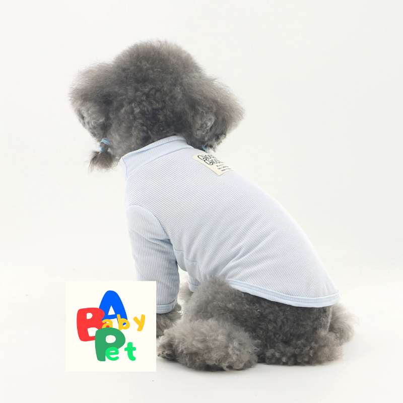 Original pet spring/summer lightweight super stretchy and soft ribbed vest for Teddy, Bichon, and Schnauzer