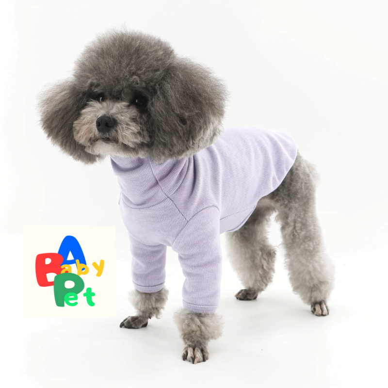 Thick, extra-soft, warm turtleneck base layer for pets in autumn and winter