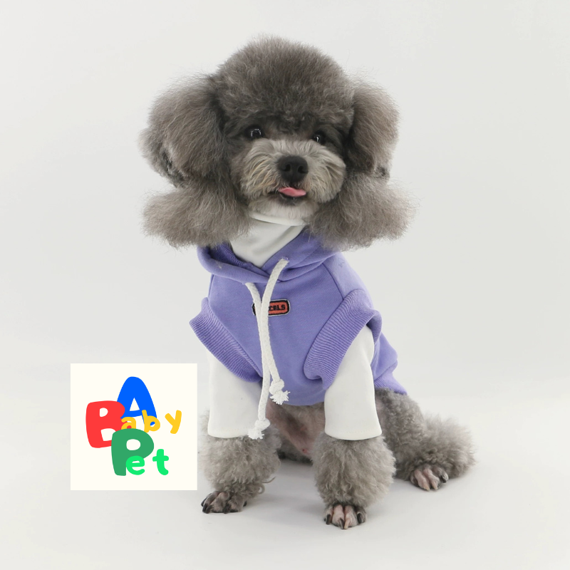 Original Pet Style Spring/Autumn Patchwork Hooded Sweatshirt Vest for Teddy and Bichon Frises