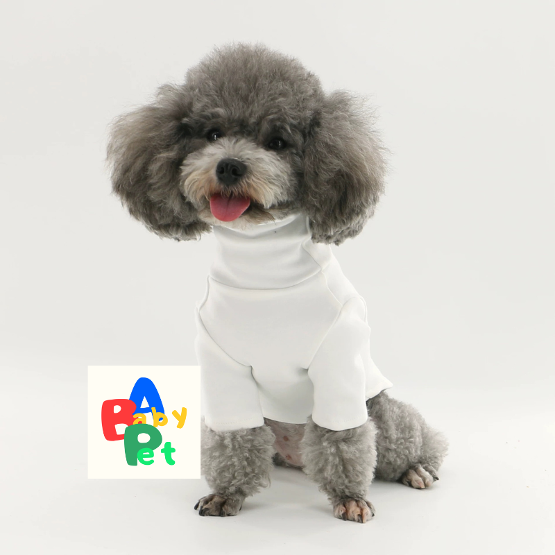 Pet Spring/Autumn Pure Cotton Peruvian Cotton High-Neck Casual Knitted Base Layer T-Shirt for Teddy Dogs