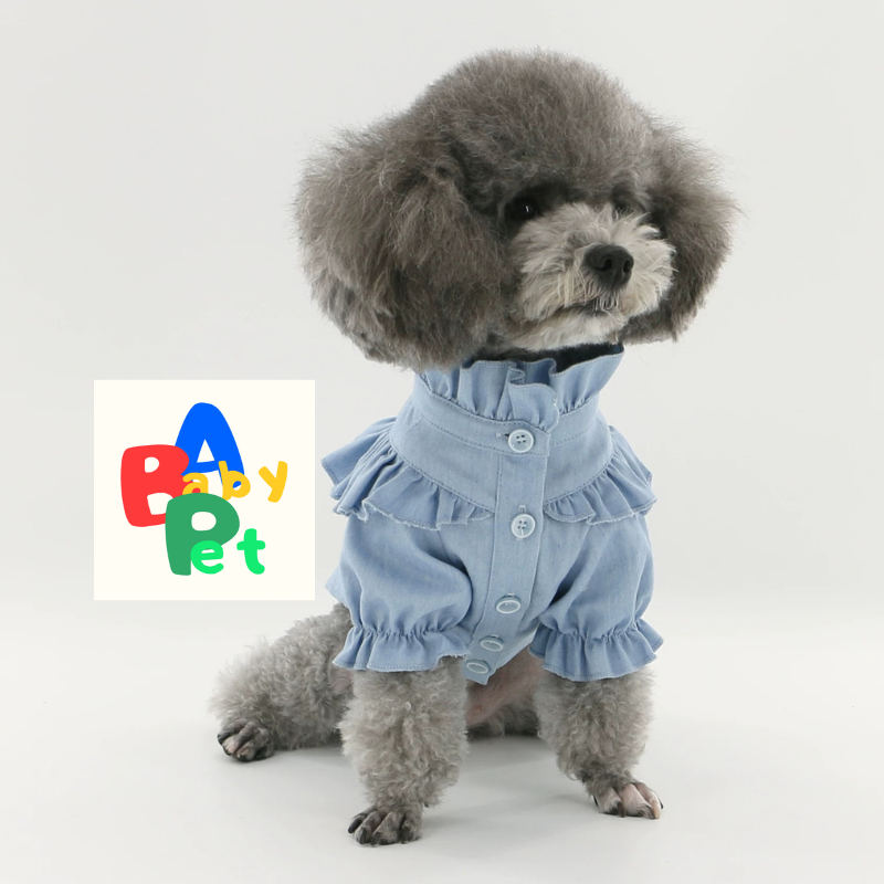 Original Pet-Style Spring/Autumn Thin Cotton Cute Lace Shirt for Teddy Dogs - Birthday Outfit