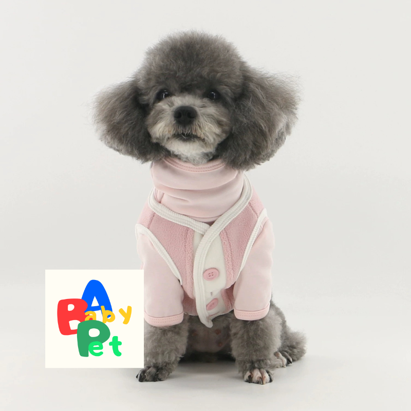 Thick Fleece/Snow Fox Fleece Vest for Pets, Color Blocking, Extra Thick, Suitable for Cats, Dogs, and Teddy Bears (Vest Only)