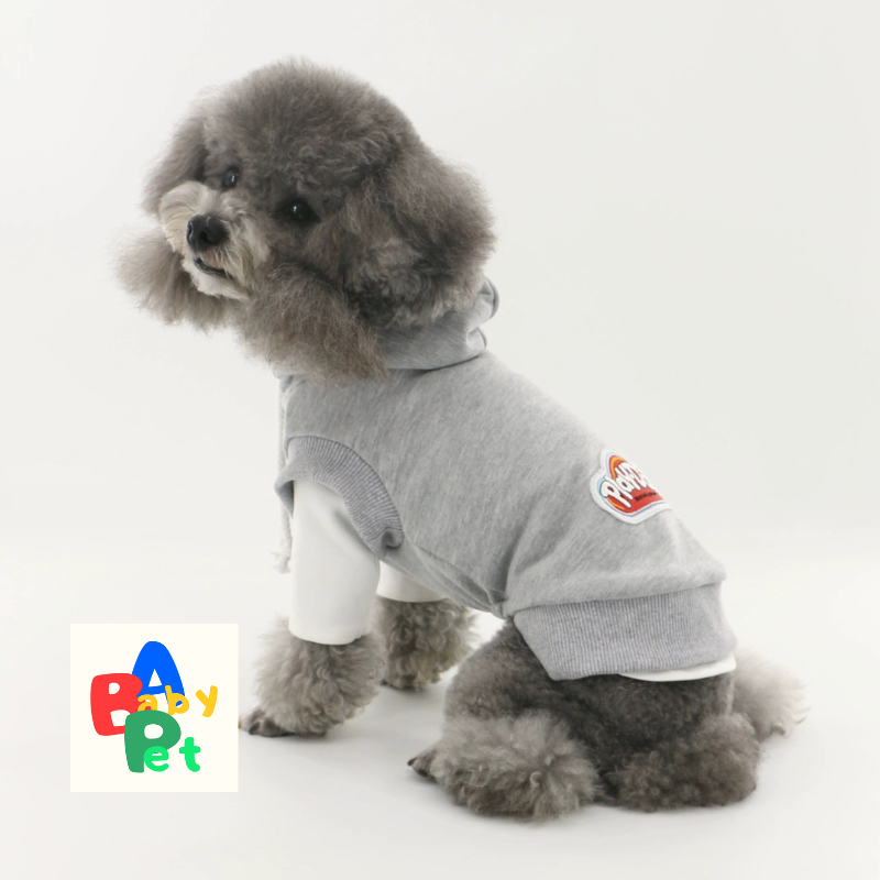 Original Pet Style Spring/Autumn Patchwork Hooded Sweatshirt Vest for Teddy and Bichon Frises