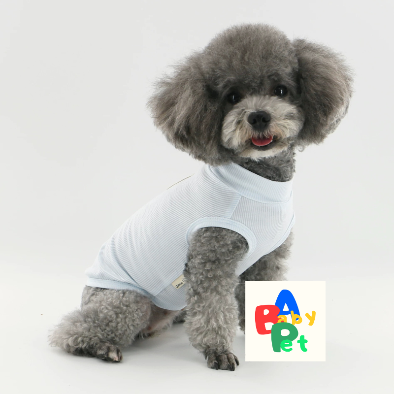 Original pet spring/summer lightweight super stretchy and soft ribbed vest for Teddy, Bichon, and Schnauzer