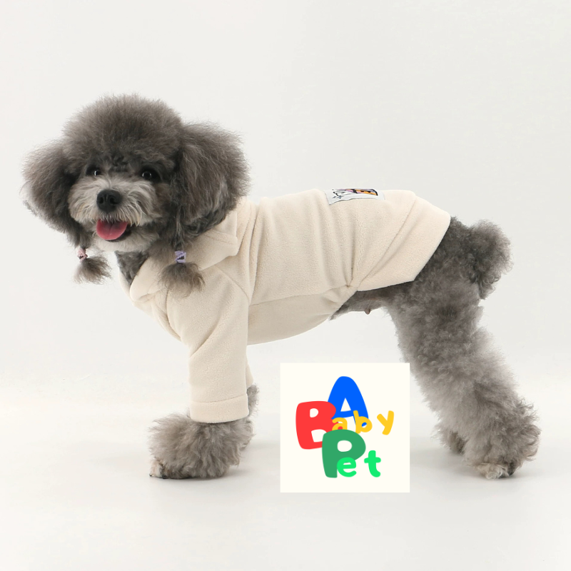 Original Autumn/Winter Thick Double-Sided Fleece Color-Blocked Hooded Sweatshirt for Teddy Dogs