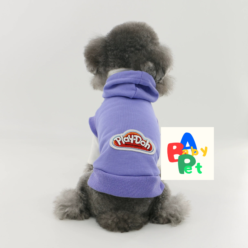 Original Pet Style Spring/Autumn Patchwork Hooded Sweatshirt Vest for Teddy and Bichon Frises