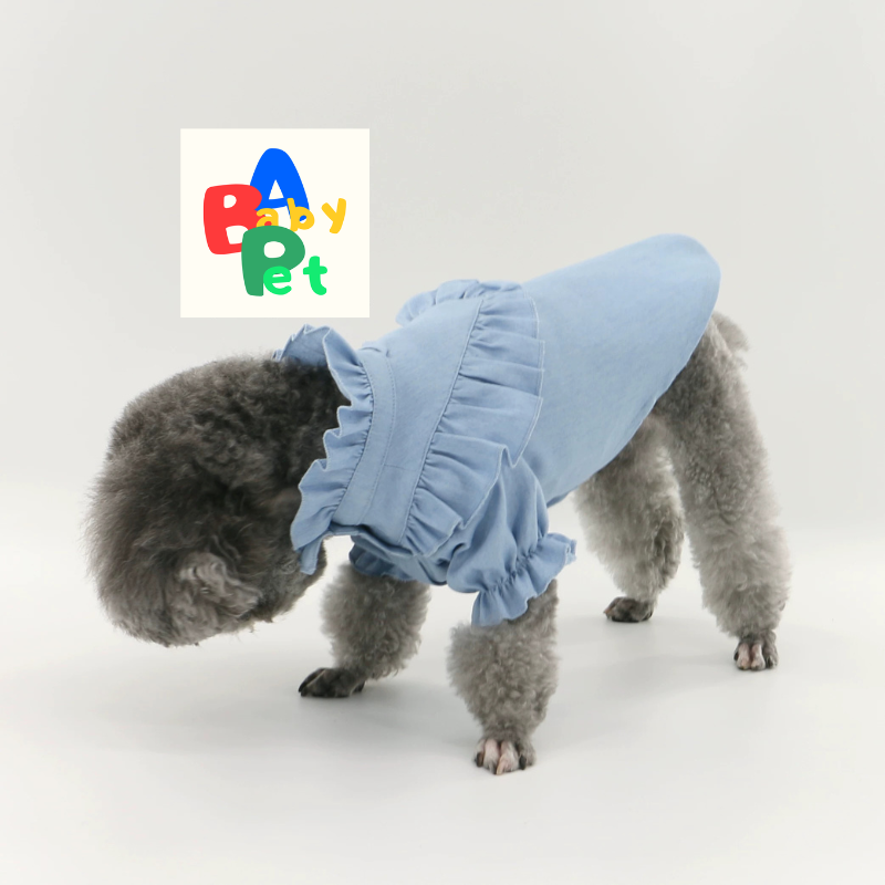 Original Pet-Style Spring/Autumn Thin Cotton Cute Lace Shirt for Teddy Dogs - Birthday Outfit