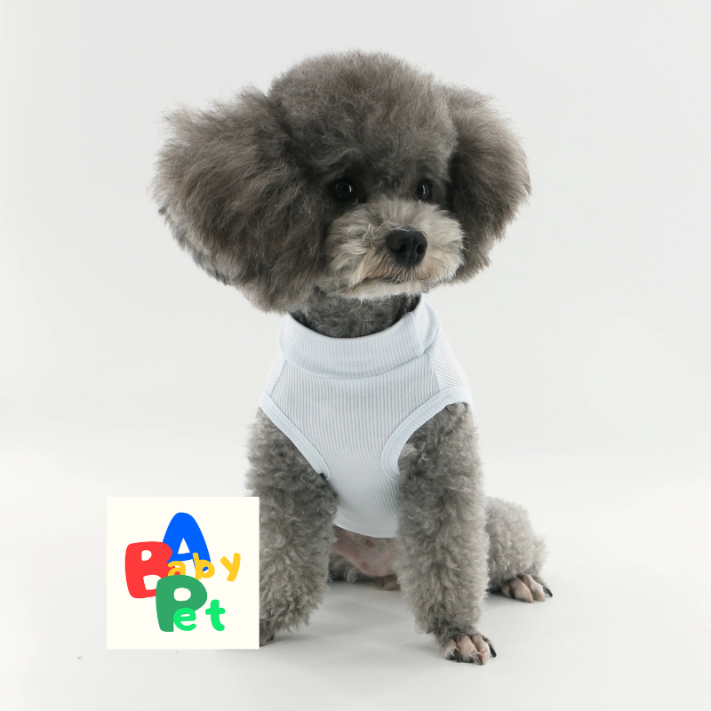 Original pet spring/summer lightweight super stretchy and soft ribbed vest for Teddy, Bichon, and Schnauzer