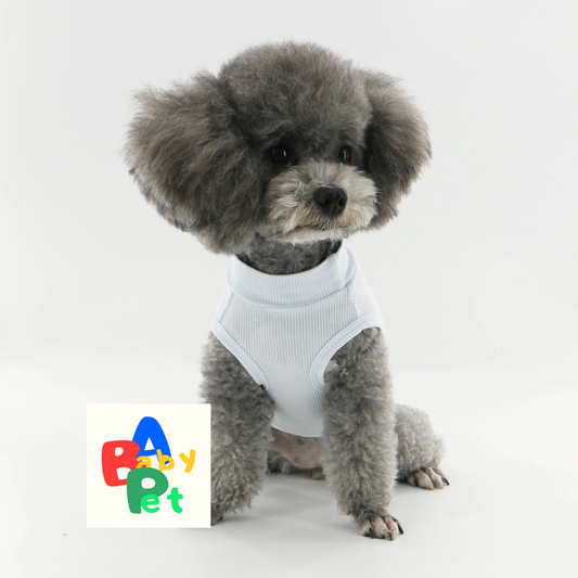 Original pet spring/summer lightweight super stretchy and soft ribbed vest for Teddy, Bichon, and Schnauzer
