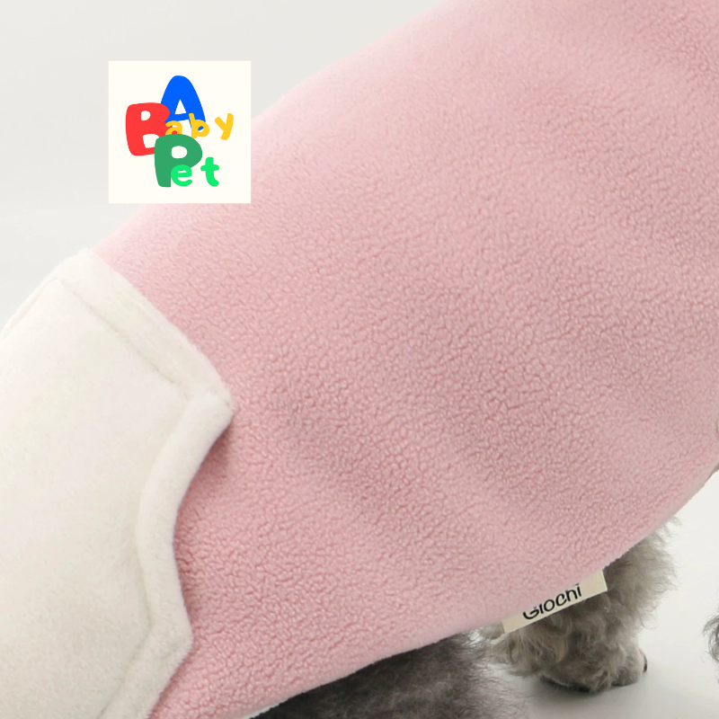 Thick Fleece/Snow Fox Fleece Vest for Pets, Color Blocking, Extra Thick, Suitable for Cats, Dogs, and Teddy Bears (Vest Only)