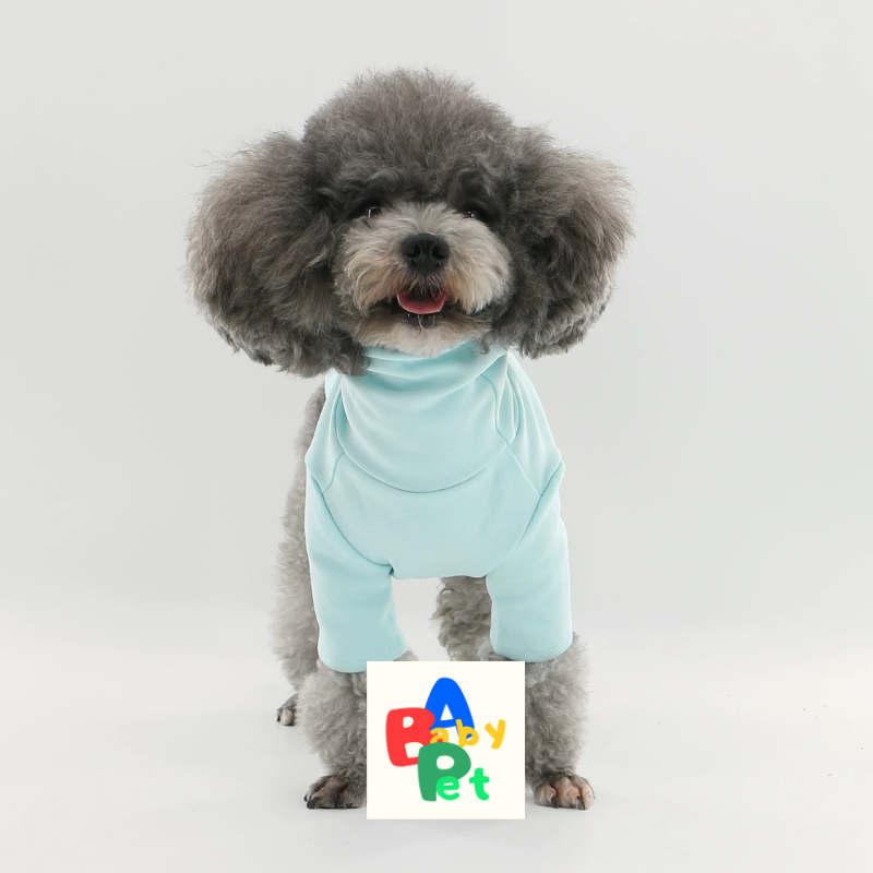 Pet Spring/Autumn Pure Cotton Peruvian Cotton High-Neck Casual Knitted Base Layer T-Shirt for Teddy Dogs
