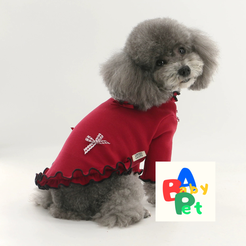 Thick, autumn/winter teddy bear sweater with color-blocked lace trim, perfect for New Year's wear