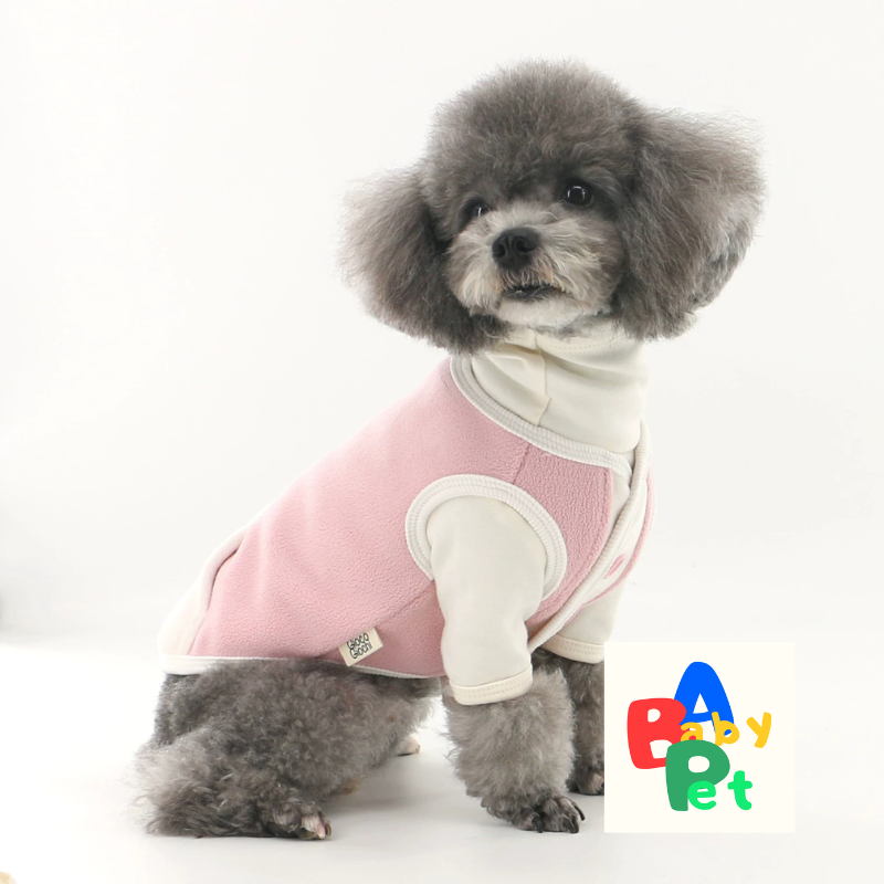 Thick Fleece/Snow Fox Fleece Vest for Pets, Color Blocking, Extra Thick, Suitable for Cats, Dogs, and Teddy Bears (Vest Only)