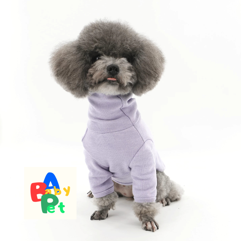 Thick, extra-soft, warm turtleneck base layer for pets in autumn and winter