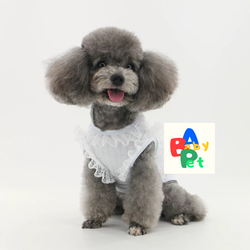 Spring/Summer Ultra-Thin & Super-Elastic Jacquard Lace-Up Vest for Post-Neutered Teddy Dogs
