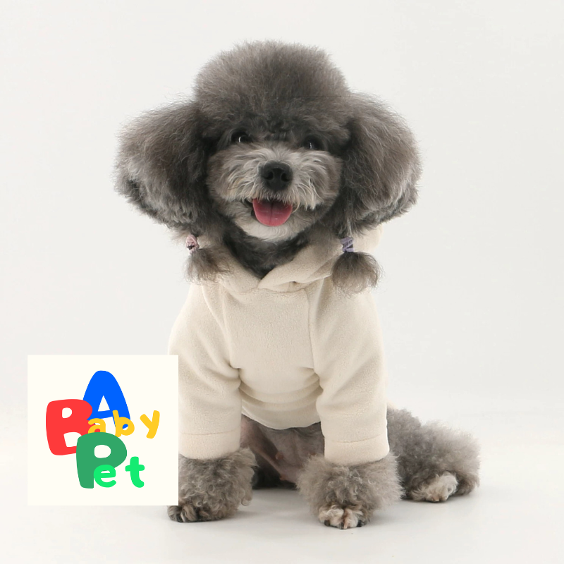 Original Autumn/Winter Thick Double-Sided Fleece Color-Blocked Hooded Sweatshirt for Teddy Dogs