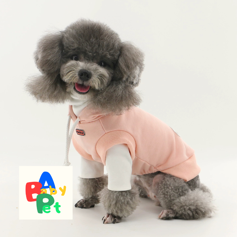 Original Pet Style Spring/Autumn Patchwork Hooded Sweatshirt Vest for Teddy and Bichon Frises