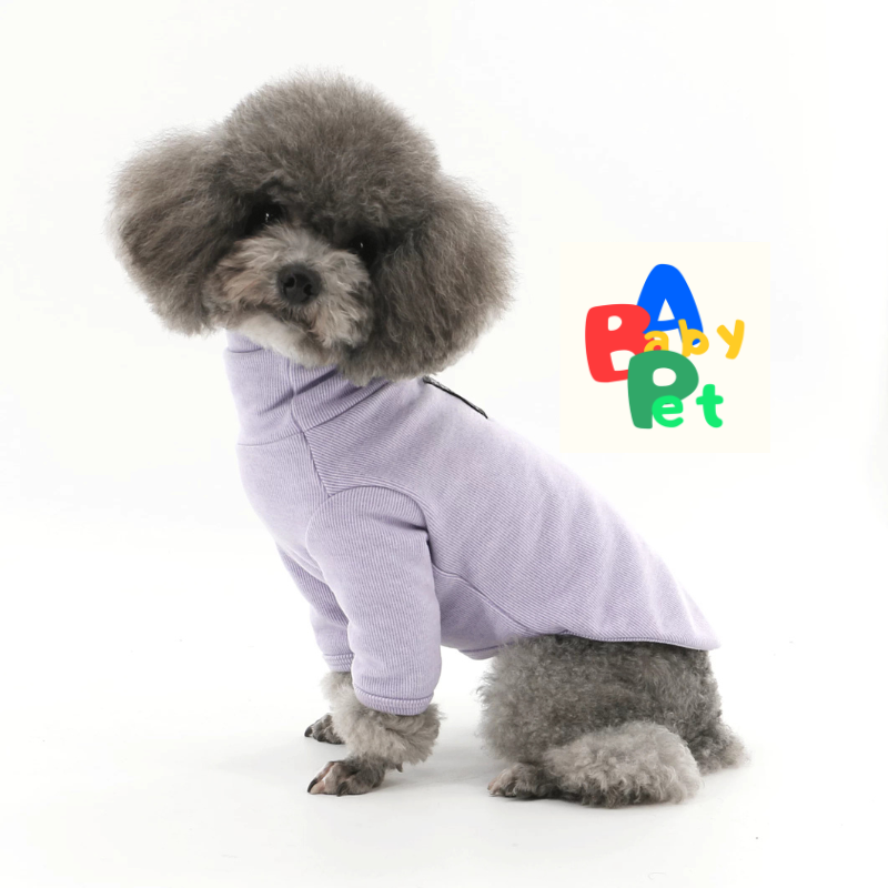 Thick, extra-soft, warm turtleneck base layer for pets in autumn and winter