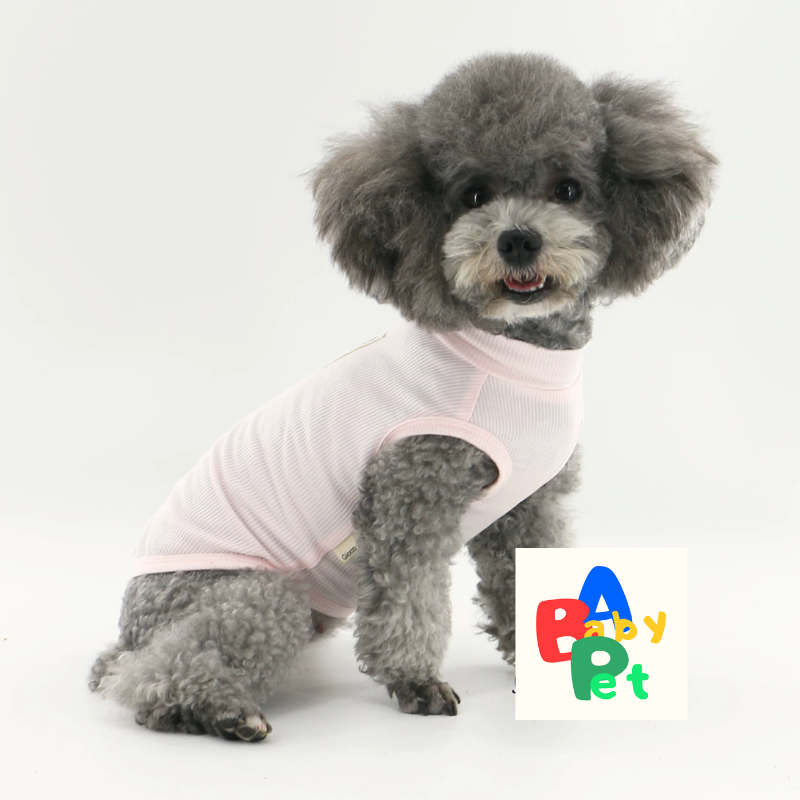 Original pet spring/summer lightweight super stretchy and soft ribbed vest for Teddy, Bichon, and Schnauzer