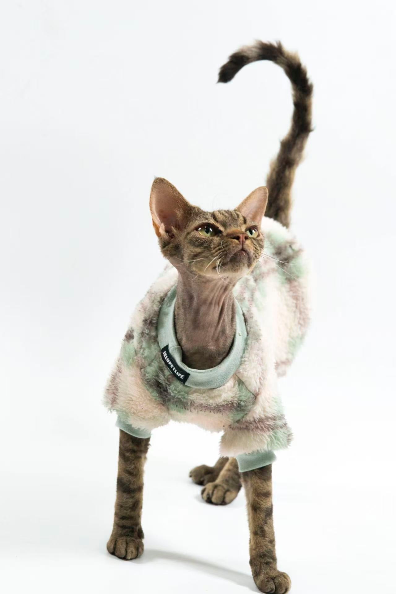 Hairless Cat Clothing: Sphynx & Devon Rex — Reversible, Soft Cotton Fleece for Warmth and Comfort (Winter Edition)