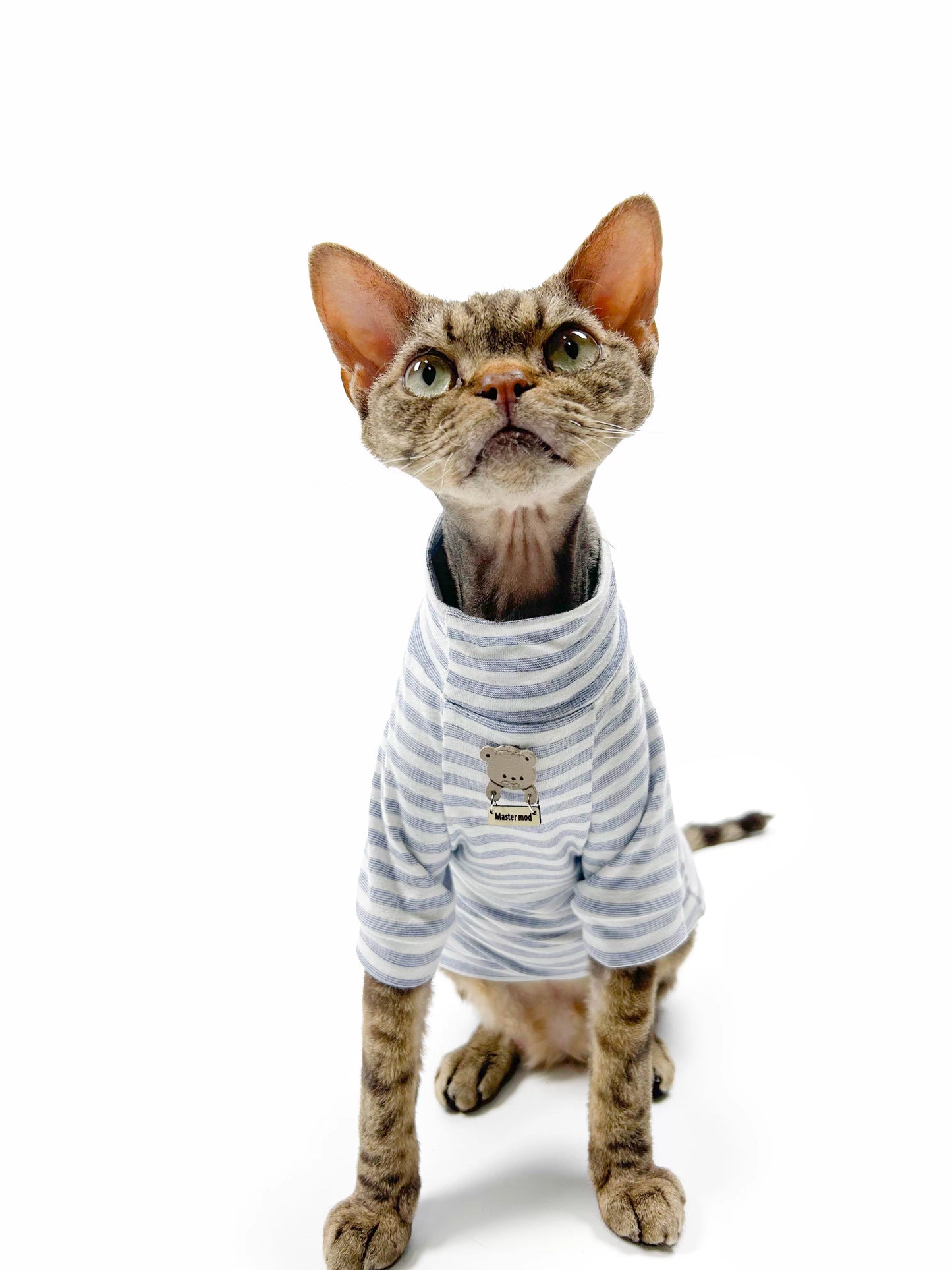 Spring/Summer Hairless Cat Clothes, Sphinx Devon Baby Skin-Friendly Pullover Sweatshirt, Soft Pure Cotton